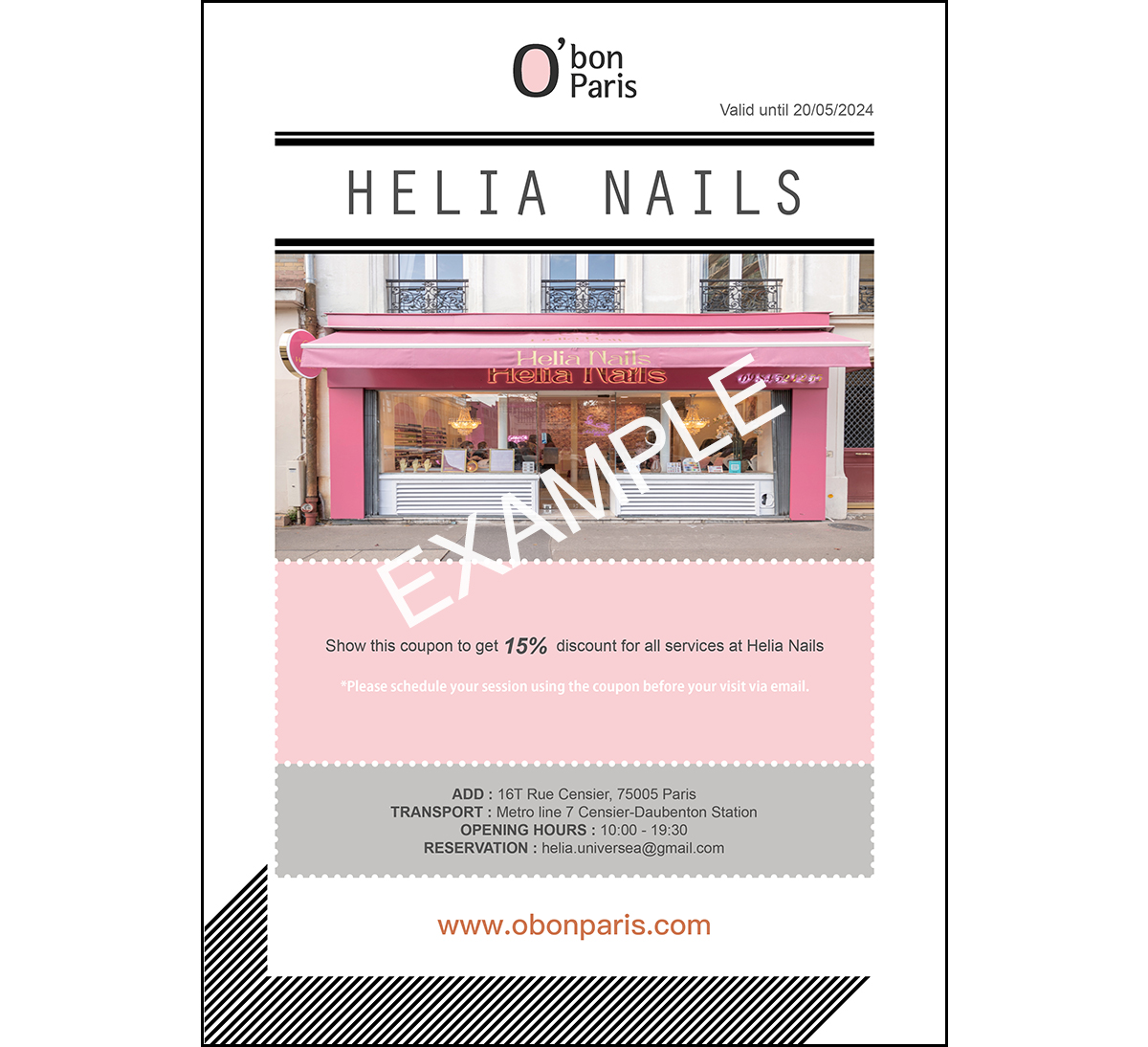 HELIA NAILS O'Bon Paris Easy to be Parisian
